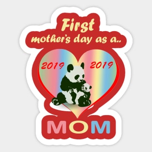 Mummy's first mother's day t-shirt Sticker